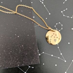 Mejuri Gold Aquarius Zodiac Necklace 